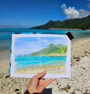 Carnet de voyage à la gouache