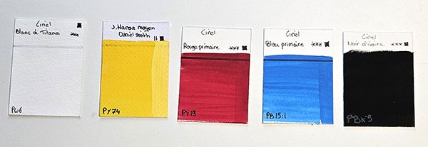 couleurs pour débuter à la gouache