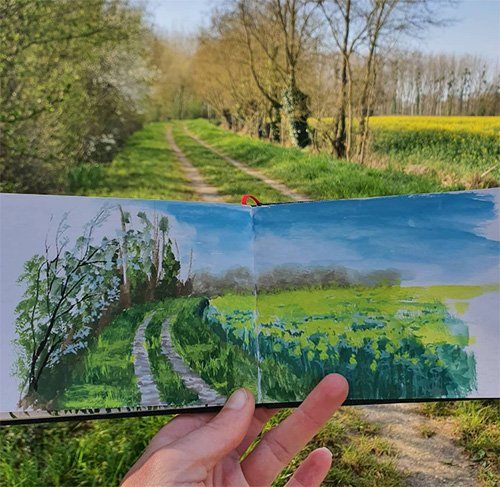 gouache en plein air