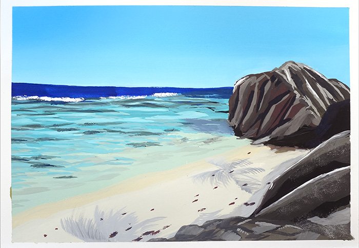 plage Ă la gouache
