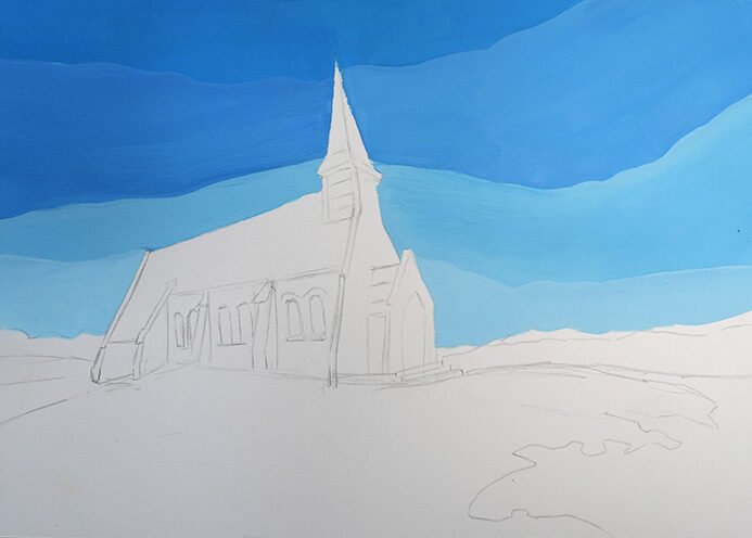 gouache façon poster