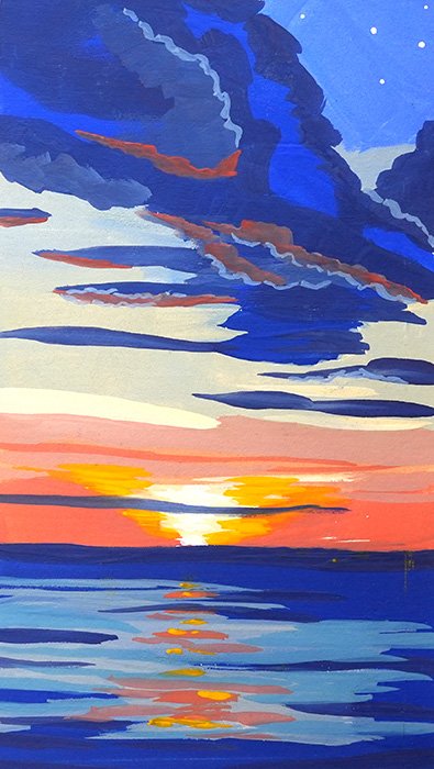 paysages posters à la gouache